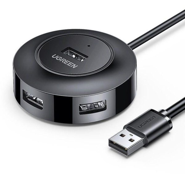 Bộ chia Hub 4 cổng USB 2.0 dây 1m Ugreen 20295 CR106, hỗ trợ 127 thiết bị, 480 Mbps