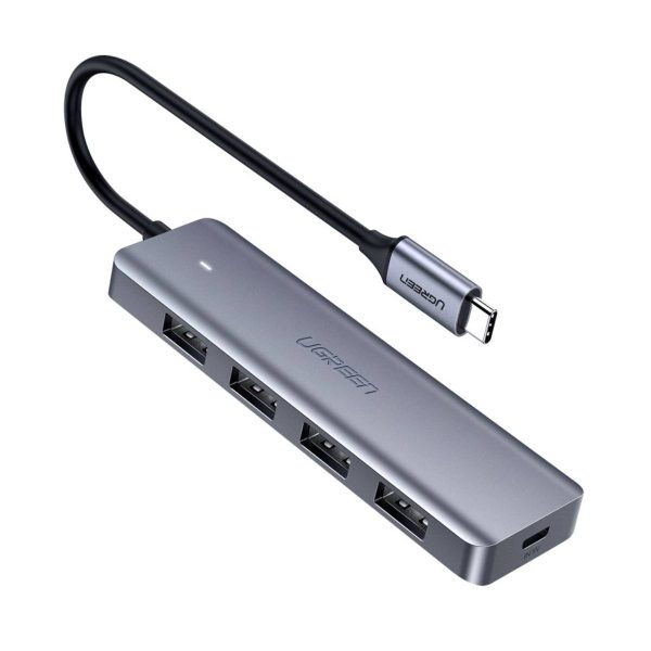 Thiết bị chuyển đổi 20cm Ugreen 70336 CM219 Type-C to 4*USB 3.0, tốc độ truyền 5Gbps, nguồn 5V-2A