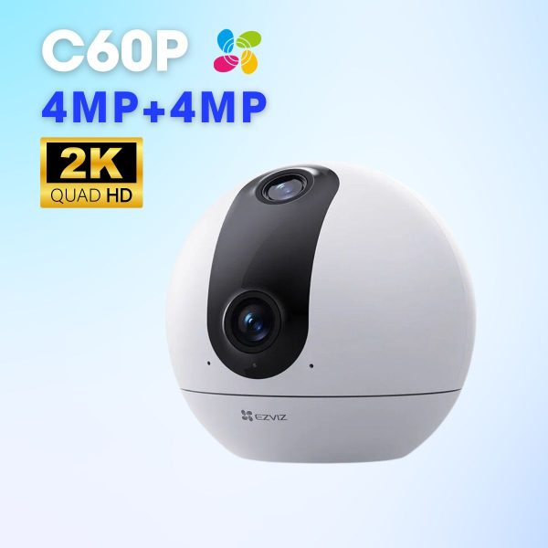 Camera Giám Sát Ezviz C60P Dual mix 2K (4MP+4MP), Hồng Ngoại 10m, Cảnh Báo Người, Tự Động Tuần Tra