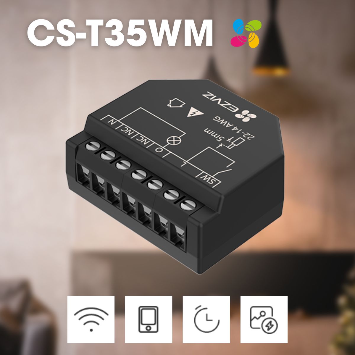 10174_mach_dieu_khien_wifi_ezviz_cs_t35wm_thumb Mạch điều khiển Wifi Ezviz CS-T35WM quản lý bằng app, hẹn giờ bật/tắt, đo mức tiêu thụ điện