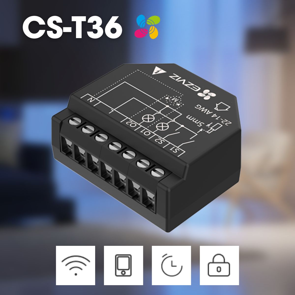 10175_mach_dieu_khien_wifi_ezviz_cs_t36_thumb Mạch điều khiển Wifi Ezviz CS-T36 quản lý app, đặt lịch bật tắt, bảo vệ quá tải