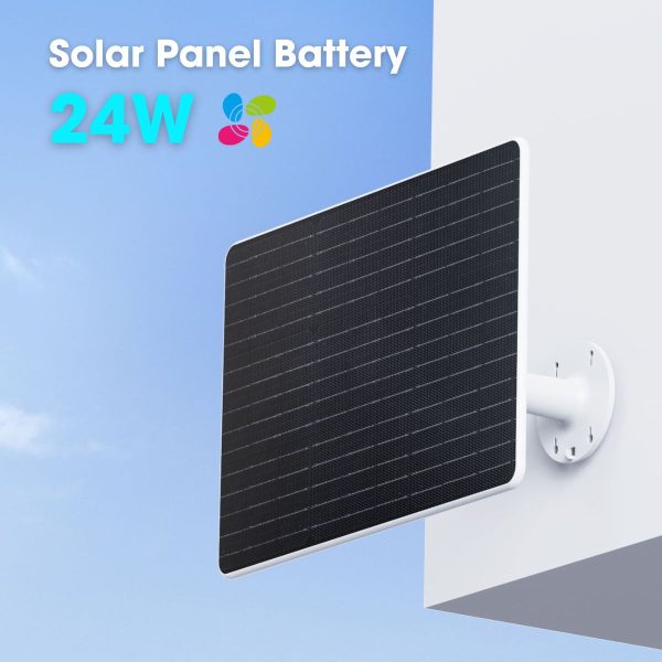 Tấm pin mặt trời có lưu trữ pin Ezviz 24W 2*USB-A + USB-C,công suất tấm năng lượng 75W, IP65