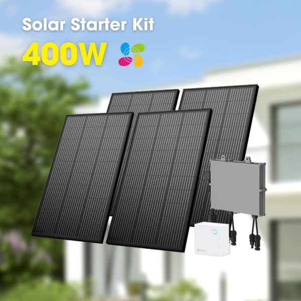 Bộ khởi động tấm pin năng lượng mặt trời 400W Ezviz mở rộng lên đến 800W, quản lý bằng app, IP67