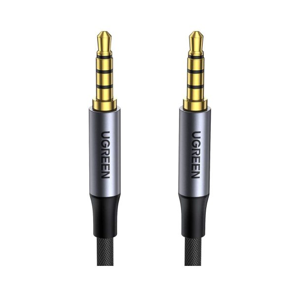 Cáp âm thanh AUX 3.5mm 2 đầu dương 4 cực dài 2M bện nylon hỗ trợ mic Ugreen 20782 cao cấp