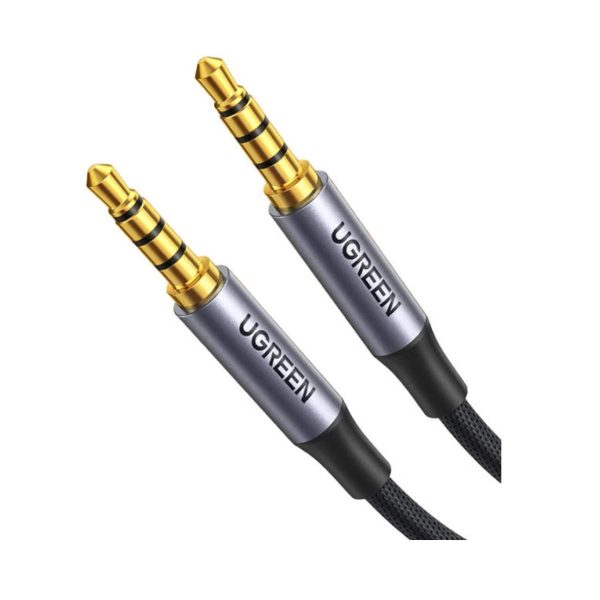 Cáp âm thanh AUX 3.5mm 2 đầu dương 4 cực dài 3M bện nylon hỗ trợ mic Ugreen 20785 cao cấp