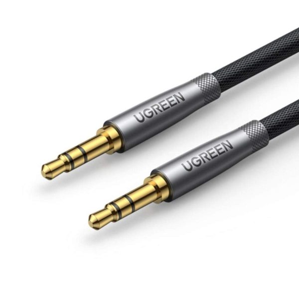 Cáp 3.5mm Male to Male Alu Case Braid Xám bạc 1,5met 50356