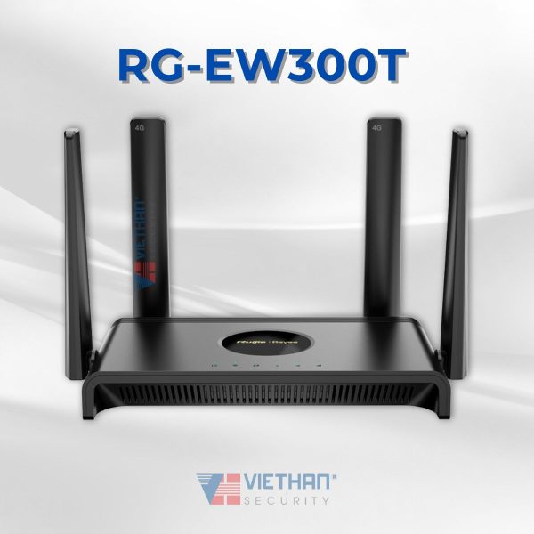 Bộ định tuyến 4G LTE Wifi Ruijie Reyee RG-EW300T 300 Mbps, 1 port 100 Mbps WAN/LAN, 3 port 100 Mbps LAN