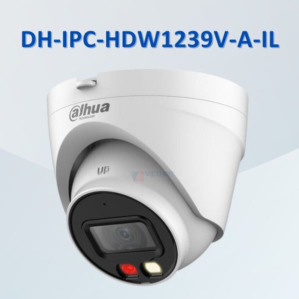 Camera IP ngoài trời ánh sáng kép 2MP DAHUA DH-IPC-HDW1239V-A-IL, hồng ngoại 30m, tích hợp mic