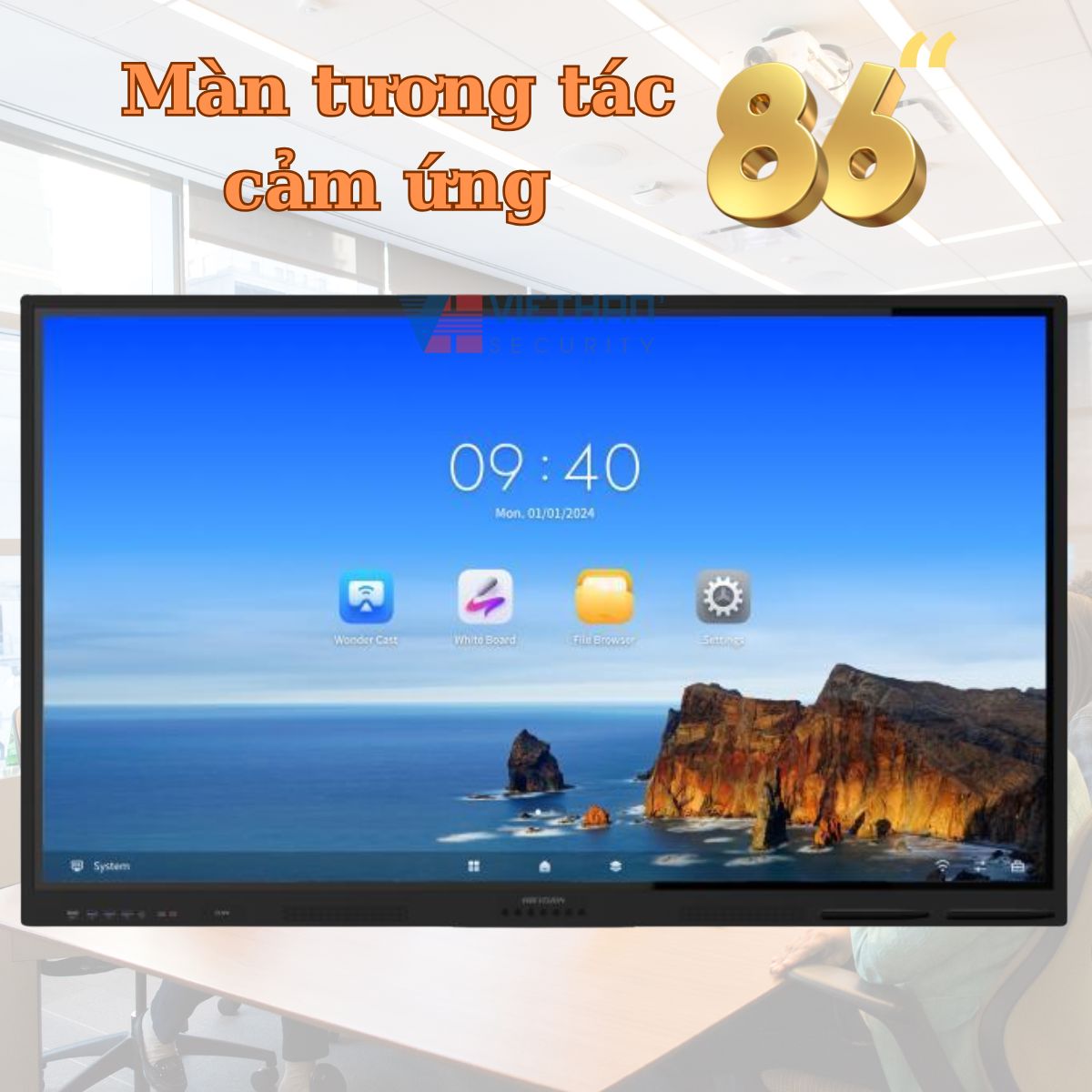 Màn hình tương tác cảm ứng 86-inch 4K HIKVISION DS-D5B86RB/EL
