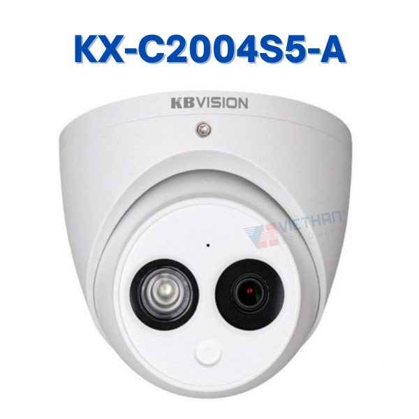 Camera Dome 4 in 1 KBVISION  KX-C2004S5-A, 2MP, Hồng ngoại 50m, Tích hợp Mic, IP67