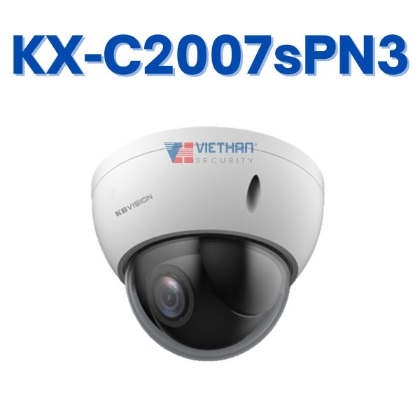 Camera IP PTZ mini ốp trần 2MP KBVISION KX-C2007sPN3, Nhận diện khuôn mặt, chống sét, PoE