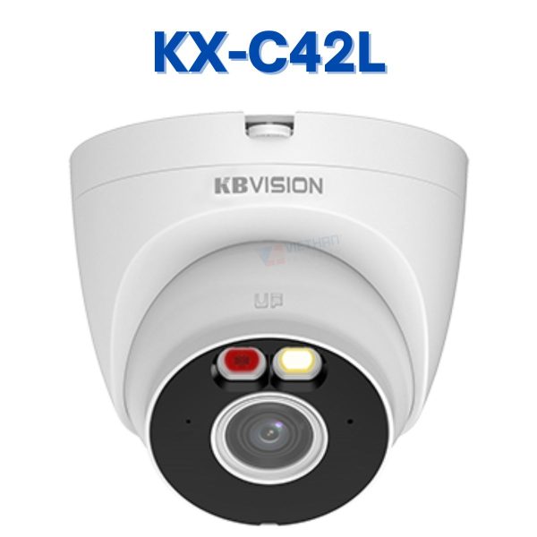 Camera Wifi Dome Full Color KBVISION KX-C42L 4MP, Đàm thoại 2 chiều, báo động chủ động, Đèn LED