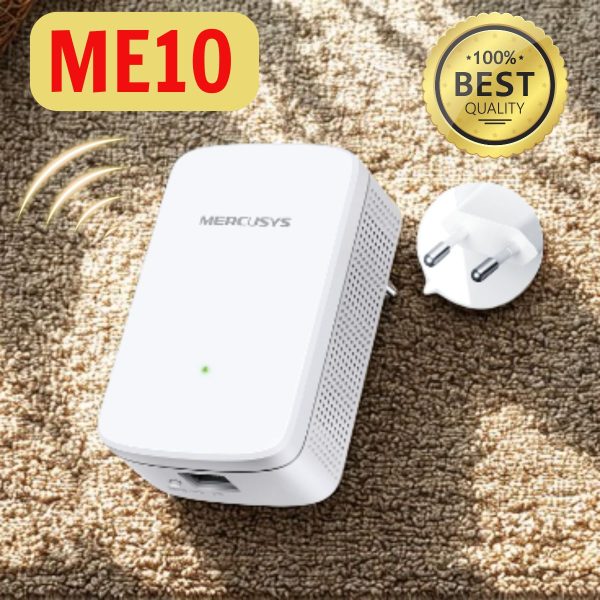 Bộ mở rộng sóng Wifi tốc độ 300 Mbps Mercusys ME10, Cổng 10/100Mbps, Đèn tín hiệu thông minh