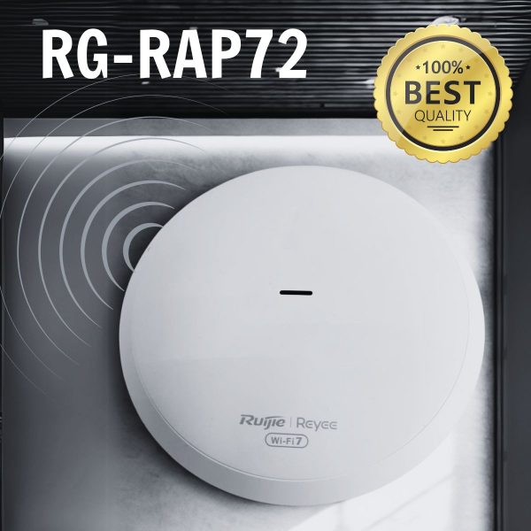 Bộ phát Wi-Fi 7 chuẩn BE3600 Ruijie RG-RAP72, Công nghệ MU-MIMO, Kết nối không dây, Hỗ trợ 500 thiết bị cùng lúc