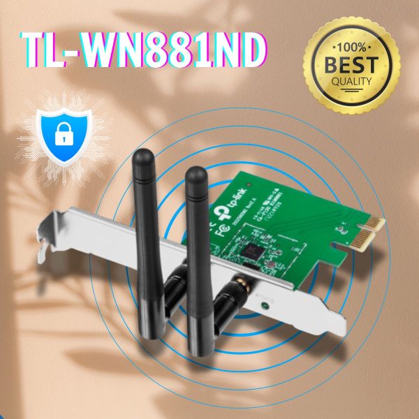 Bộ Chuyển Đổi PCI Express Wi Fi TL-WN881ND tốc độ 300Mbps, 2 x Ăng-ten ngoài có độ lợi cao, 2,4 GHz