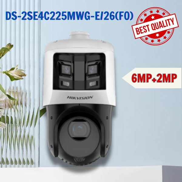 Camera IP PTZ toàn cảnh 6MP+2MP Hikvision DS-2SE4C225MWG-E/26(F0), Hỗ trợ zoom quang 25x và zoom số 16x, Hồng ngoại ban đêm 100M