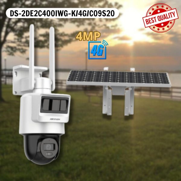 Camera 4G Hikvision DS-2DE2C400IWG-K/4G/C09S20, PT, Độ phân giải 4MP, Tích hợp PIR và Radar, Đàm thoại 2 chiều