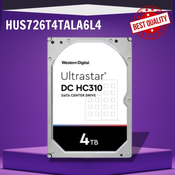 Ổ cứng HDD 4TB WD Enterprise Ultrastar DC HC310 HUS726T4TALA6L4, Hỗ trợ SATA III 6GB/s, Tốc độ vòng quay 7200RPM