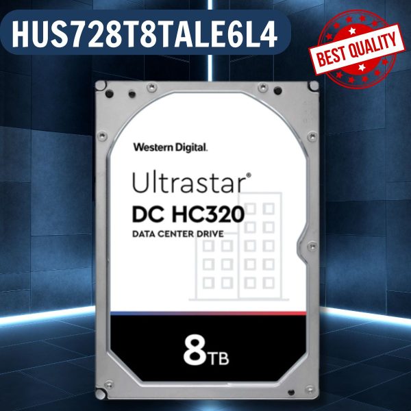 Ổ cứng HDD 8TB WD Enterprise Ultrastar DC HC320 HUS728T8TALE6L4, Tốc độ vòng quay 7200rpm, Bộ nhớ đệm 256MB Cache