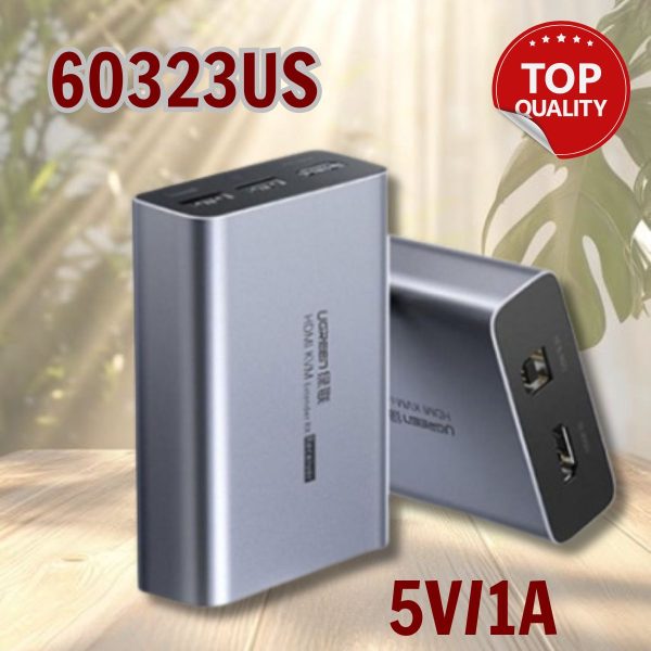 Ugreen 60323US 150m Bộ phát only Sender kéo dài tín hiệu HDMI + USB qua cáp mạng Cat5e/Cat6 Chuẩn cắm US 60323EU 27023 cần mua thêm bộ nhận CM291