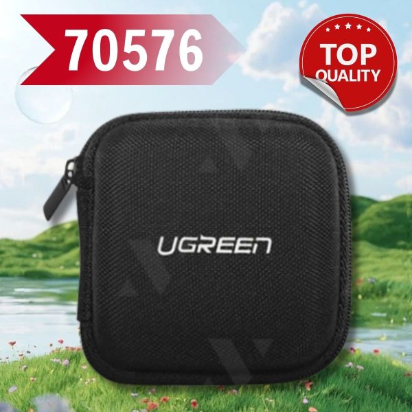 Ugreen 70576 Màu đen bọc sợi vải Hộp đựng tai nghe chống sốc LP128