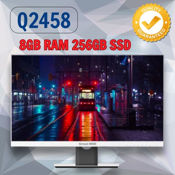 Máy tính để bàn tích hợp màn hình Great Wall Q2458 AIO QA25824 - Core i5-12450H, 8GB RAM, 256GB SSD, Intel Graphics, Màn hình 23.8" FHD, Kèm bàn phím chuột không dây