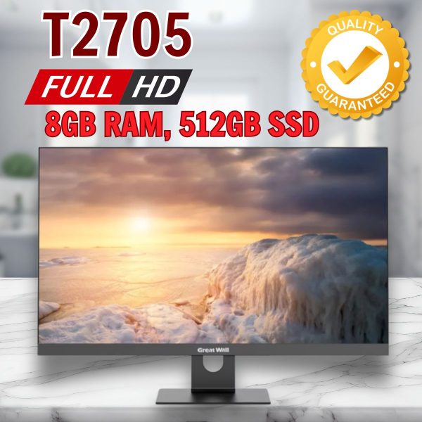 Máy tính liền màn PC Great Wall T2705 AIO TA37857 - Core i7-13620H, 8GB RAM, 512GB SSD - Màn 27" FHD - Intel Graphics, Phím chuột không dây