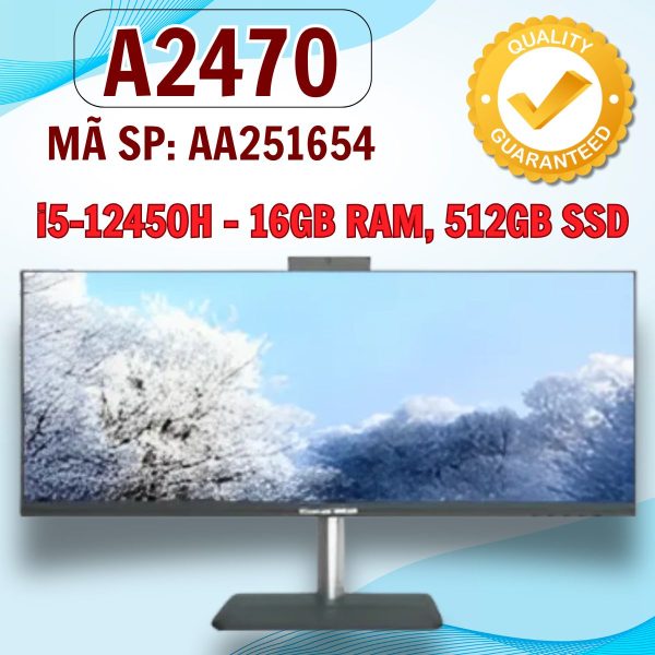 Máy tính tích hợp màn hình PC Great Wall A2470 AIO AA251654- Core i5-12450H, 16GB RAM, 512GB SSD - Màn 23.8" FHD - Intel Graphics, Phím chuột không dây