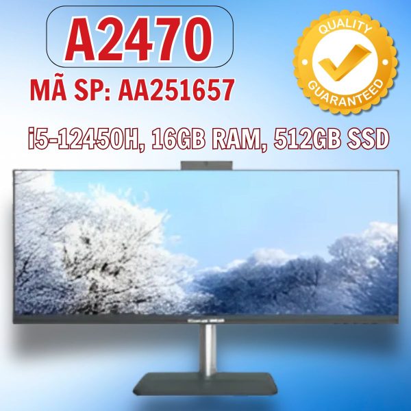 Màn hình tích hợp máy tính PC Great Wall A2770 AIO AA251657 - Core i5-12450H, 16GB RAM, 512GB SSD - Màn 27" FHD - Camera 3MP, Phím chuột không dây
