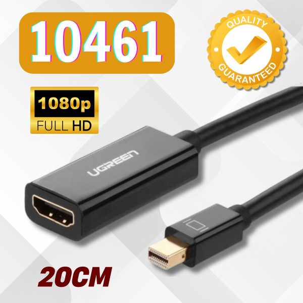 Cáp chuyển đổi Mini Displayport sang HDMI âm Ugreen 10461 Hỗ trợ FullHD 1080p (màu đen)
