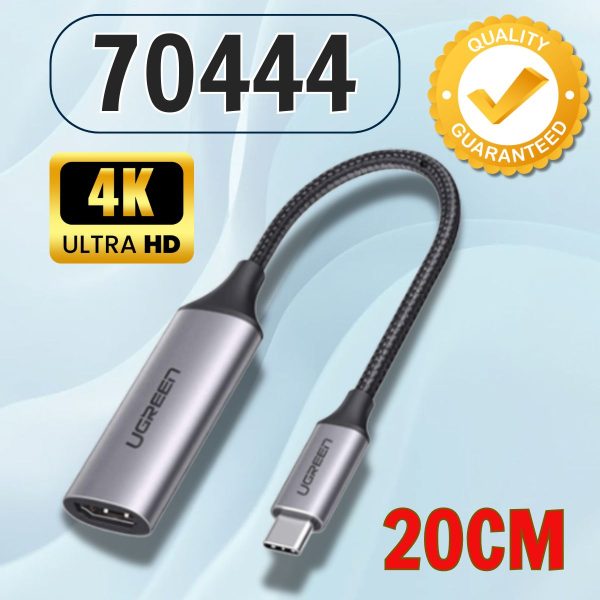 Cáp chuyển đổi USB type-C to HDMI Ugreen 70444 CM297 Hỗ trợ 4K@60Hz Bọc nhôm cao cấp
