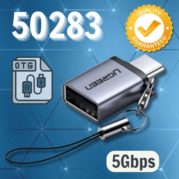 Đầu chuyển đổi OTG USB Type-C to USB 3.0 vỏ nhôm Ugreen 50283 cao cấp, Hỗ trợ tốc độ truyền 5Gbps