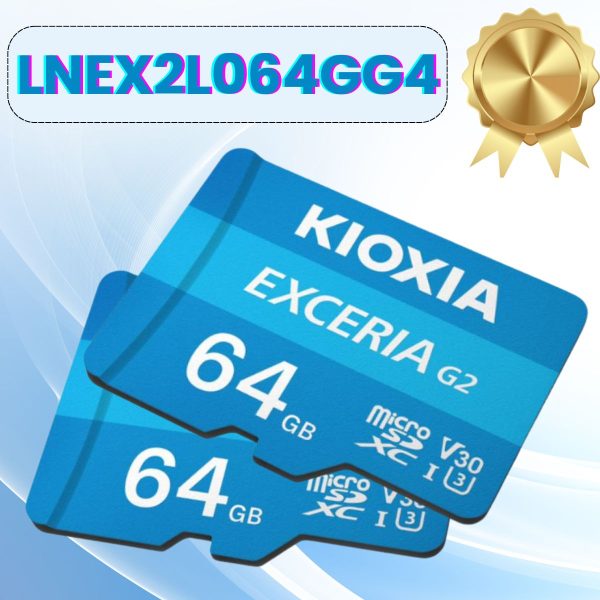 Thẻ nhớ SD 64GB KIOXIA EXCERIA G2 CL10 UHS-I U3 V30 4K R100 W50. Mã LNEX2L064GG4 [BH 60T, Màu Xanh Dương]