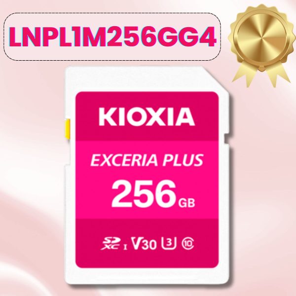 Thẻ nhớ SD 256GB EXCERIA PLUS CL10 UHS-I U3 V30 4K A1 R100, W85. Mã LNPL1M256GG4 [BH 60T, Màu Hồng]