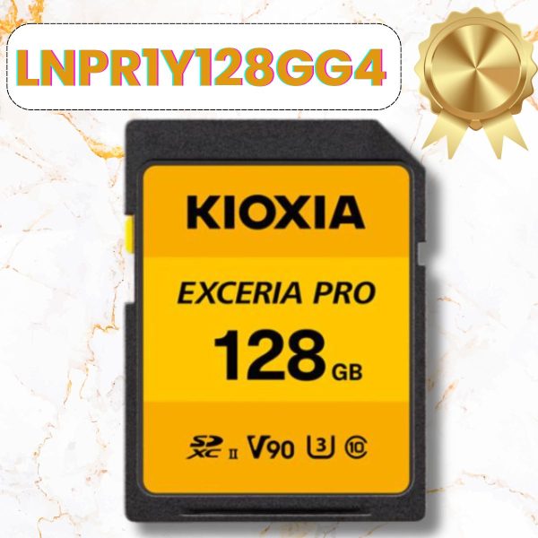 Thẻ nhớ SD 128GB KIOXIA EXCERIA PRO CL10 UHS-II U3 V90 8K R270 W260. Mã LNPR1Y128GG4 [BH 60T, Màu Vàng]