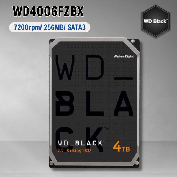 Ổ cứng Western Digital Black 4TB WD4006FZBX 3.5" SATA 3/ 256MB Cache/ 7200RPM