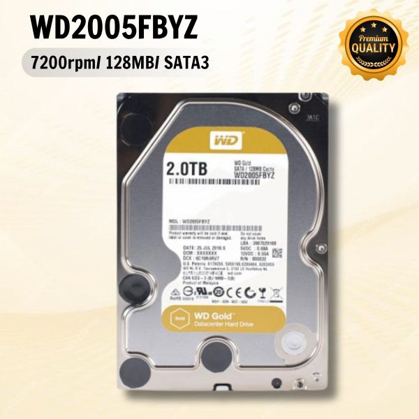 Ổ cứng server Western Digital Enterprise Gold 2TB WD2005FBYZ /3.5"/Sata3/128MB/7200RPM