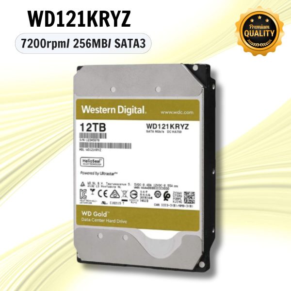Ổ cứng server Western Digital Enterprise Gold 12TB WD121KRYZ 3.5"/Sata3/256MB/7200RPM