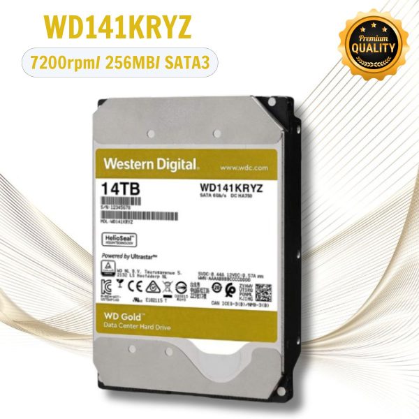 Ổ cứng server Western Digital Enterprise Gold 14TB WD141KRYZ 3.5"/Sata3/256MB/7200RPM
