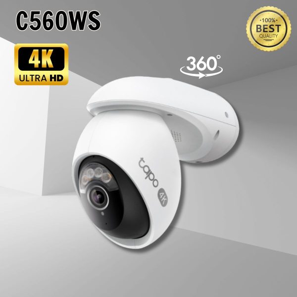 Camera Wi-Fi An ninh 4K Quay quét ngoài trời Tapo C560WS Theo dõi 360 độ, Phát hiện con người, thú cưng, phương tiện