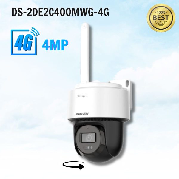Camera IP Hikvision DS-2DE2C400MWG-4G 4MP Xoay 360 độ, Phát hiện người và phương tiện