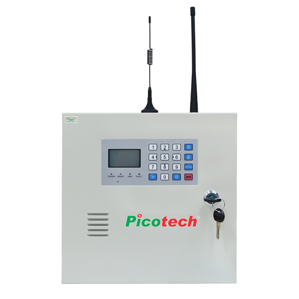 Báo động Picotech PCA-959GSM 16 vùng, 1 tủ trung tâm, 2 remote, Tích hợp màn hình LCD, bàn phím lập trình