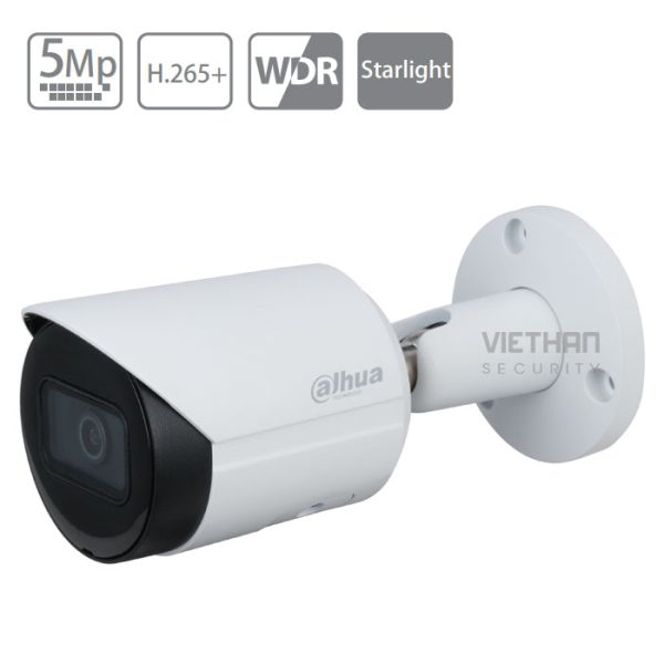 Camera Dahua IPC-HFW2531SP-S-S2 5.0 Megapixel, IR 30m, F3.6mm, Chống ngược sáng, Starlight, khe cắm MicroSD