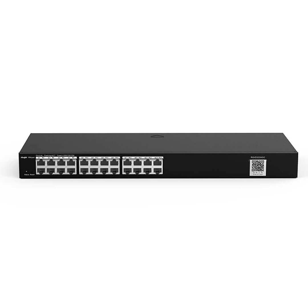 Thiết bị mạng HUB -SWITCH Ruijie RG-ES224GC ( 24-Port Gigabit Smart Switch, 24 Gigabit RJ45 Ports,19-inch , Rack-mountable Steel Case )