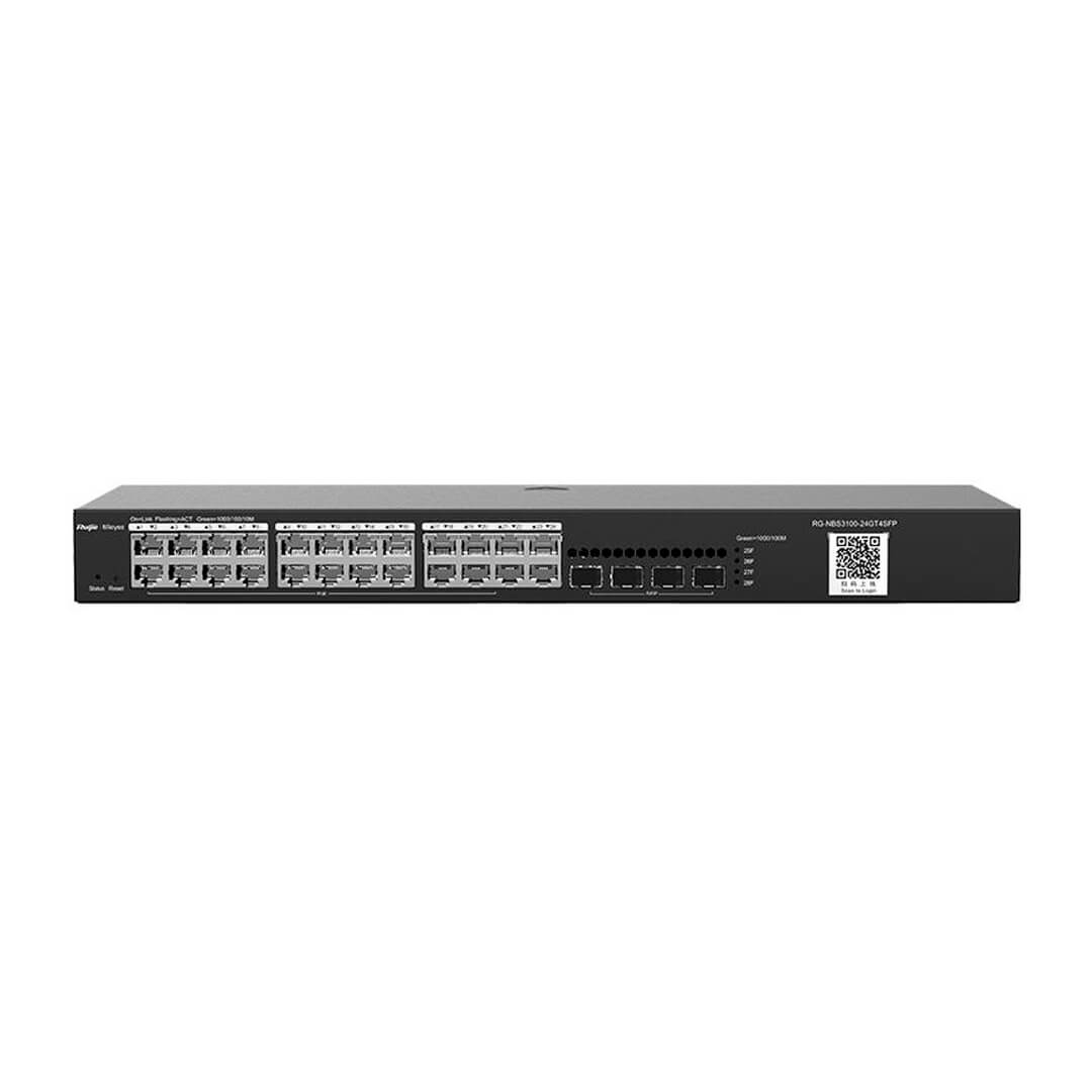 Thiết bị mạng HUB -SWITCH Ruijie RG-NBS3100-24GT4SFP ( 24-Port Gigabit L2 Managed  Switch, 24 Gigabit RJ45 Ports )