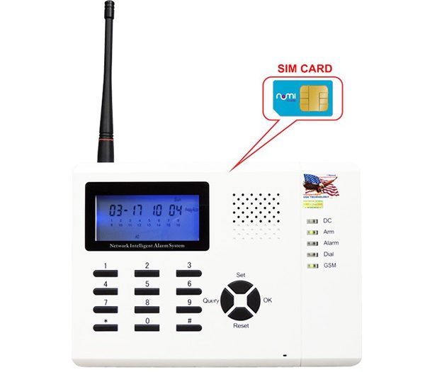 KARASSN KS-899GSM tủ báo động 16 Wireless zone, 4 vùng có dây, 1 tủ, 1 hồng ngoại, 1 công tắc từ, 2 remote, SIM CARD GSM