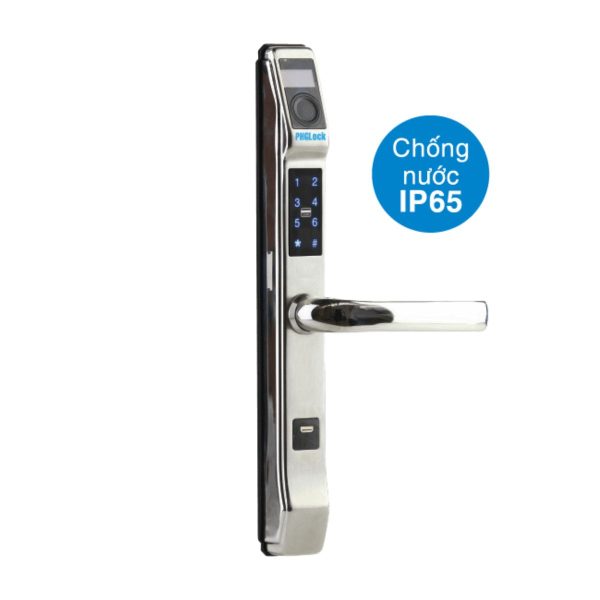 Khóa vân tay cho cửa nhôm xingfa PHGLock FP5295 200 thẻ MI, 1 mật mã, 100 vân tay và chìa khóa cơ