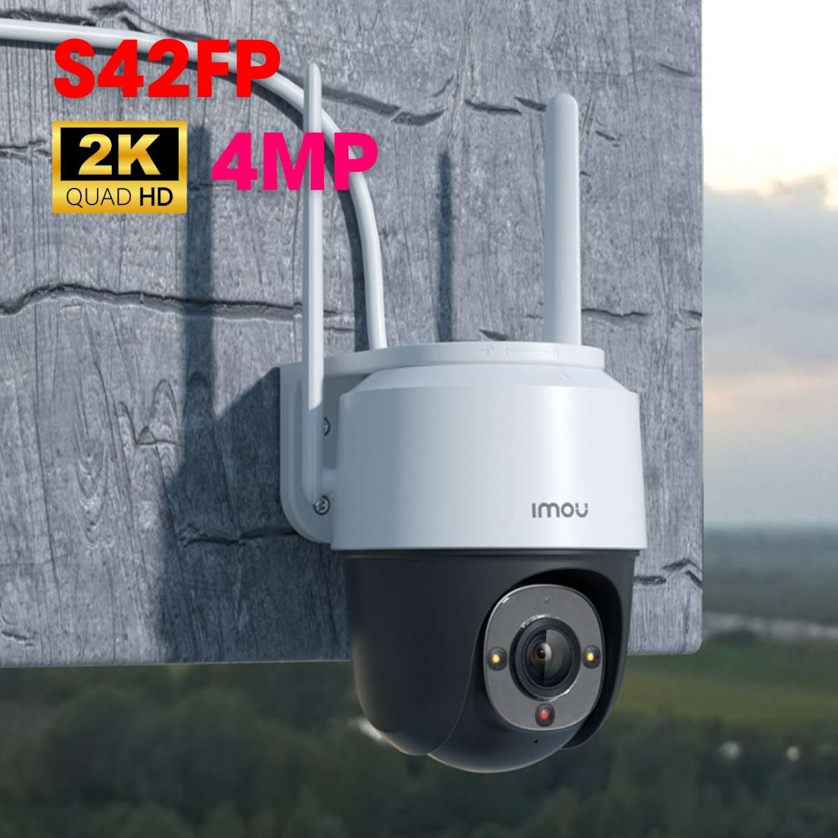 Camera giám sát Wifi PTZ IMOU S42FP 4.0 Megapixel, Camera ngoài trời 360, cảnh báo chủ động