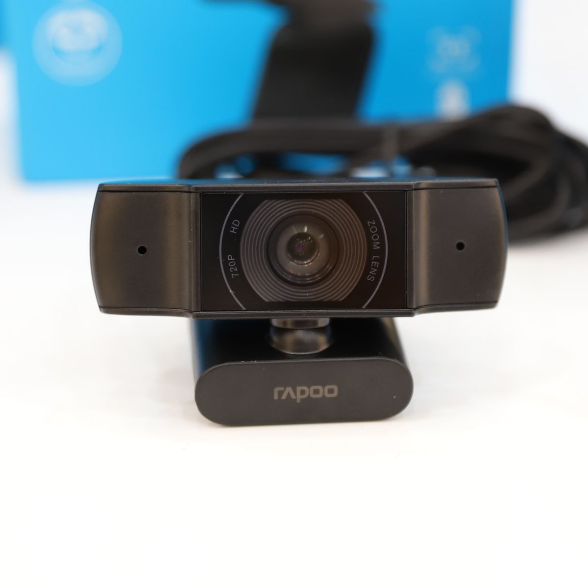 Webcam cho máy tính Rapoo XW170 độ phân giải 720P, xoay linh hoạt, góc nhìn rộng 80 độ, lấy nét tự động