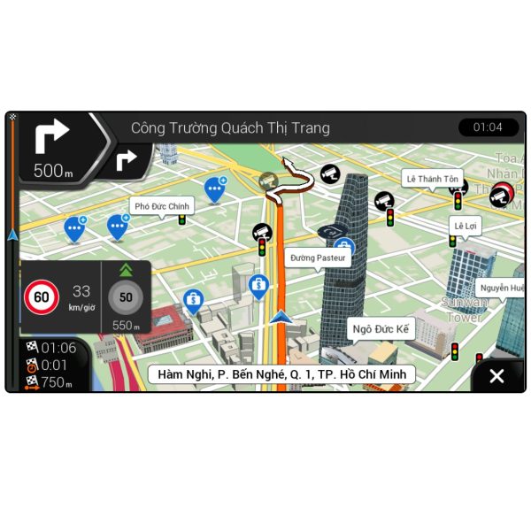 Phần mềm dẫn đường chỉ đường VIETMAP S2 giao diện 3D, cảnh báo tốc độ, chỉ đường lái xe